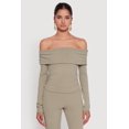 thumbnail image 1 of Womens Haute Monde Fold Over Off The Shoulder Top, 1 of 5