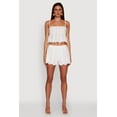 thumbnail image 1 of Womens Haute Monde Trendy Mid Rise Scallop Trim Shorts, 1 of 4