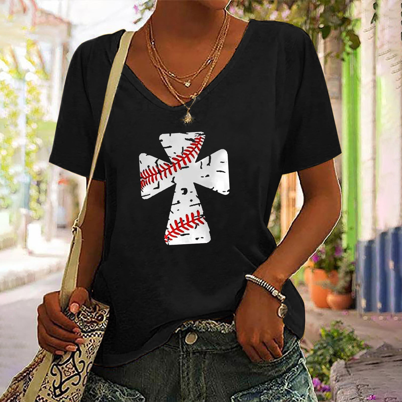 Womens Hawaiian TShirts,Womens Cute Tropical Print Graphic Tee Shirts