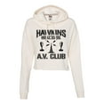 thumbnail image 1 of Womens Hawkins Middle School AV Club Cropped Hooded Sweatshirt, 1 of 1