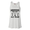 thumbnail image 1 of Womens Hawkins Middle School AV Club Flowy Racerback Tank Top T-Shirt, 1 of 1