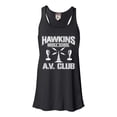 thumbnail image 1 of Womens Hawkins Middle School AV Club Flowy Racerback Tank Top T-Shirt, 1 of 1