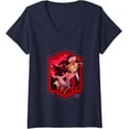 thumbnail image 1 of Womens Hazbin Hotel - Lucifer V-Neck T-Shirt Tshirt Tee Tops, 1 of 2