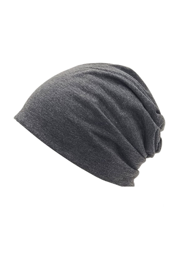 Womens Head Scarf Solid Color Fashionable And Thick Warm Ear Protection Hood Dark Gray