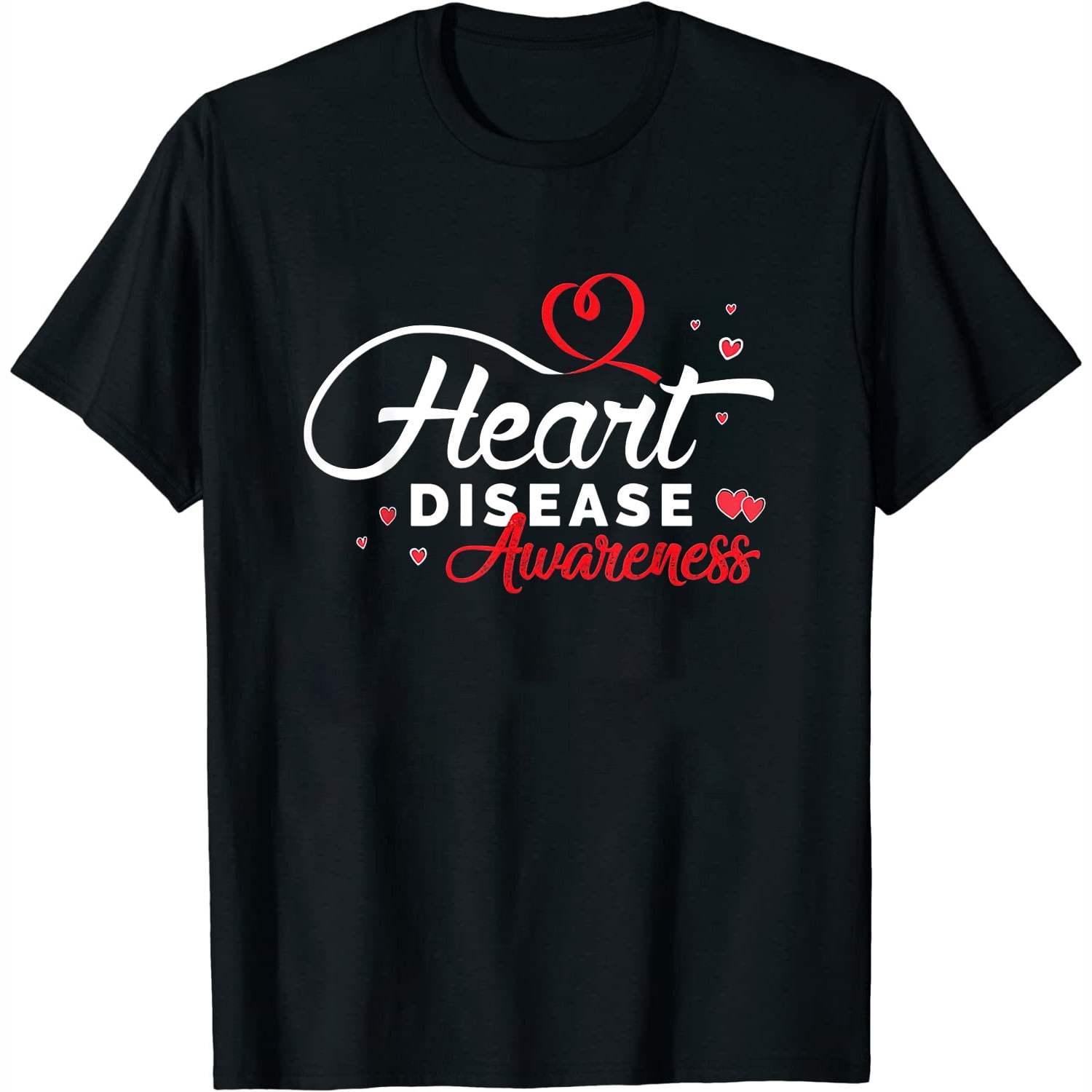 Womens Heart Health Month February American Heart Health TShirt Black