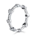 thumbnail image 1 of Womens Heart Ring With Diamond Accent 925 Sterling Silver Micro Inlay Design Elegant Jewelry For Daily Wear Today, 1 of 5