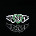 thumbnail image 1 of Womens Heart Shaped Ring Copper Micro Inlaid Zircon Love Heart Ring Fashion Jewelry Gift For Her, 1 of 3