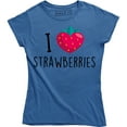 thumbnail image 1 of Womens Heart Strawberries Fruit T-Shirt, 1 of 4