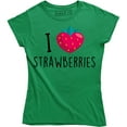 thumbnail image 1 of Womens Heart Strawberries Fruit T-Shirt, 1 of 4