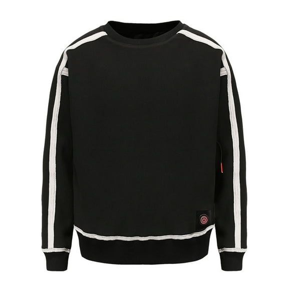 Womens Heated Jacket Puffer Coat Adult Fashion Plush Heating Loose Long Sleeve Blouse Thickening Sweatershirt Casual Tops Coat