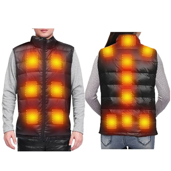 Womens Heated Jacket Puffer Coat New Upgraded Heated Vest For Men Women Heating Vest Heated Jacket Winter Heating Vest Plus Size For Hunting Hiking