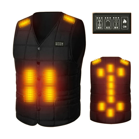 Womens Heated Jacket Puffer Coat New Upgraded Heated Vest For Men Women Heating Vest Heated Jacket Winter Heating Vest Plus Size For Hunting Hiking