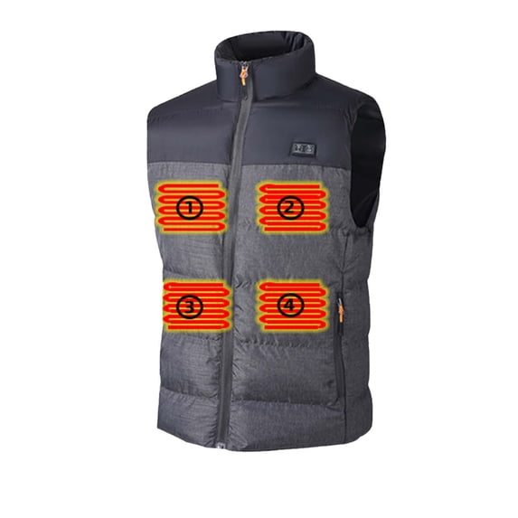 Womens Heated Jacket Puffer Coat Outdoor Warm Clothing Heated For Riding Skiing Fishing Charging Via Heated Coat With Pocket