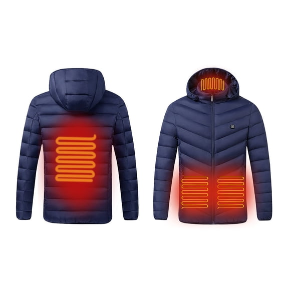 Womens Heated Jacket Puffer Coat Outdoor Warm Clothing Heated For Riding Skiing Fishing Charging Via Heated Coat
