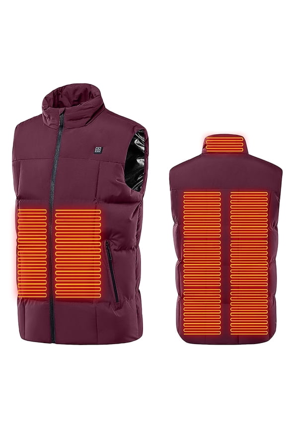 Womens Heated Jacket Puffer Coat Outdoor Warm Clothing Heated For Riding Skiing Fishing Charging Via Heated Coat