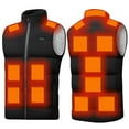 thumbnail image 1 of Womens Heated Jacket Puffer Coat Unisex Casual Zipper Dual-control 15th Area Solid Heat Heating Vest USB Charging, 1 of 6