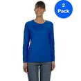 thumbnail image 1 of Womens Heavy Cotton Missy Fit Long-Sleeve T-Shirt 2 Pack, 1 of 2