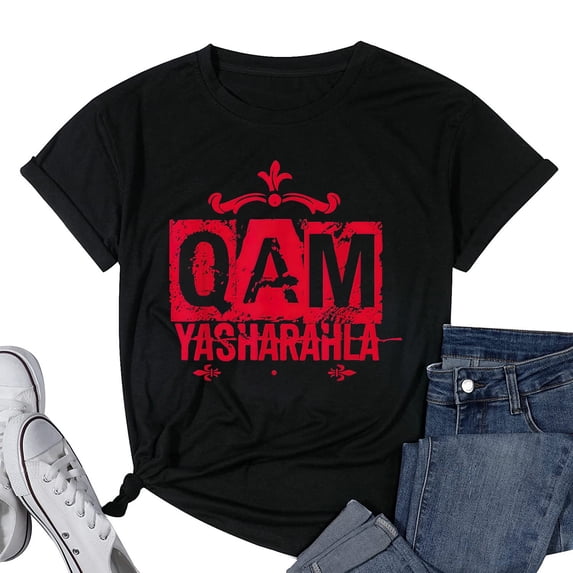 Womens Hebrew Israelite Clothing Qam Yasharahla Judah T Shirt Black 4X-Large