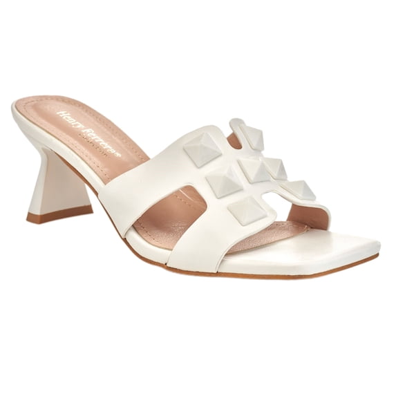 Womens Heeled Sandals Open Toe Heels for Women Square Toe Mules For Women
