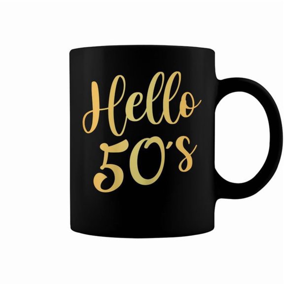 Womens Hello 50S Womens 50Th Birthday Gift 50 Year Old Bday Squad Coffee Mugs