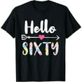 thumbnail image 1 of Womens Hello Fifty 60th Birthday T-Shirt Black 2X-Large, 1 of 4