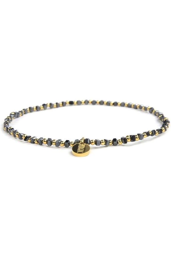 Womens Hematite Anklet, Handmade Foot Chain, Elastic Beach Chakra Jewelry[o5152]