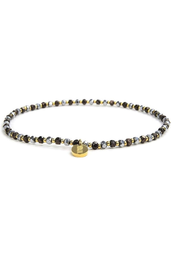 Womens Hematite Anklet, Handmade Foot Chain, Elastic Beach Chakra Jewelry[o5157]