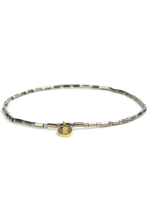 Womens Hematite Anklet, Handmade Foot Chain, Elastic Beach Chakra Jewelry[o5160]