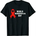 thumbnail image 1 of Womens Hemophilia Awareness Shirt - World Hemophilia Day T Shirts Black 4X-Large, 1 of 5