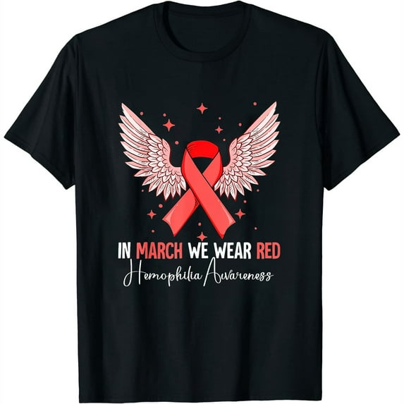 Womens Hemophilia Awareness T-Shirt Black 3X-Large
