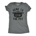 thumbnail image 1 of Womens Here to Stir The Pot T Shirt Funny Thanksgiving Dinner Cooking Trouble Maker Joke Tee for Ladies Womens Graphic Tees, 1 of 9