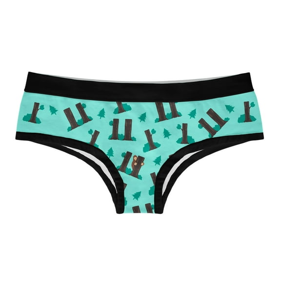 Womens Hide and Seek Champion Panties Funny Bikini Brief Cute BigFoot Graphic Underwear