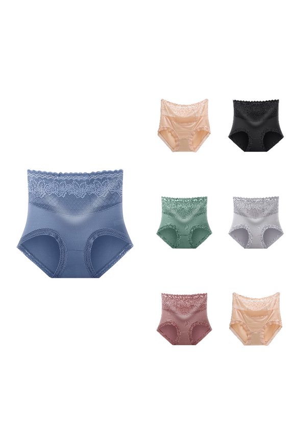 Womens High Elastic Seamless Lace Panties, Invisible Comfortable Underwear for Daily Wear