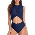 thumbnail image 1 of ATTRACO Womens Monokini Swimsuit High Neck Criss Cross Front One Piece Swimsuit Sexy Cut Out Backless Monokinis Swimwear Bathing Suits, 1 of 6