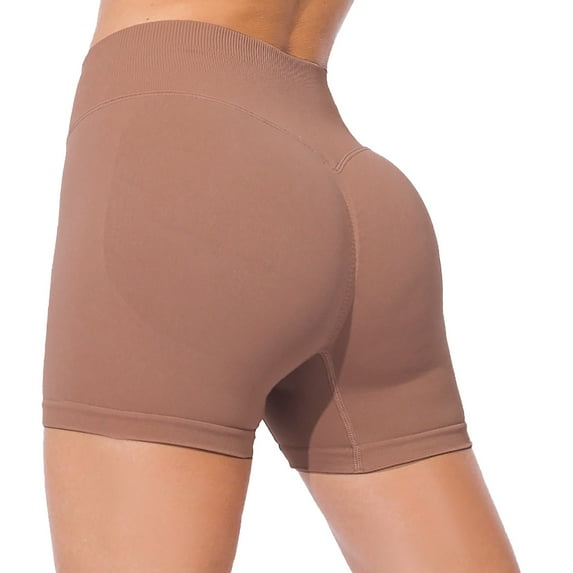 Womens High-Rise Scrunch Booty Shorts Seamless Tummy Control Workout Bodycon with Butt Lifting Design Athletic Yoga Running Shorts for Gym & Volleyball