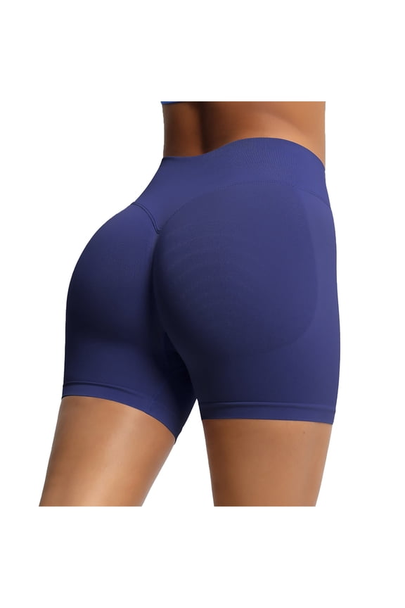 Womens High-Rise Scrunch Booty Shorts Seamless Tummy Control Workout Bodycon with Butt Lifting Design Athletic Yoga Running Shorts for Gym & Volleyball