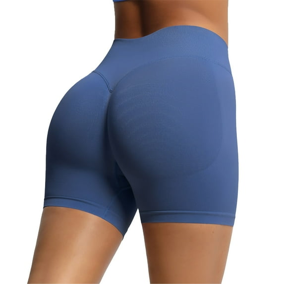 Womens High-Rise Scrunch Booty Shorts Seamless Tummy Control Workout Bodycon with Butt Lifting Design Athletic Yoga Running Shorts for Gym & Volleyball