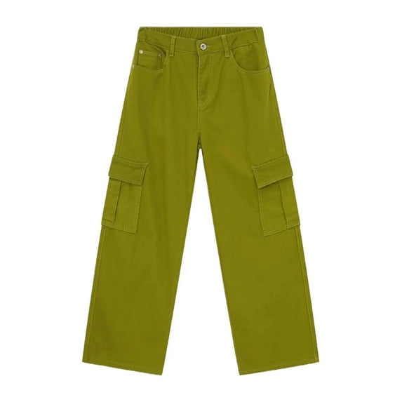 Womens High Rise Wide Leg Cargo Pants Durable Construction for Casual Everyday Wear Outdoor Activities and Travel