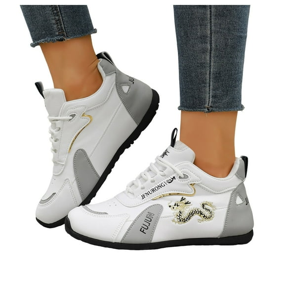 Womens High Top Fashion Sneakers Trail Running Shoes Casual Leather Cross Trainning Jogging Basketball Shoes