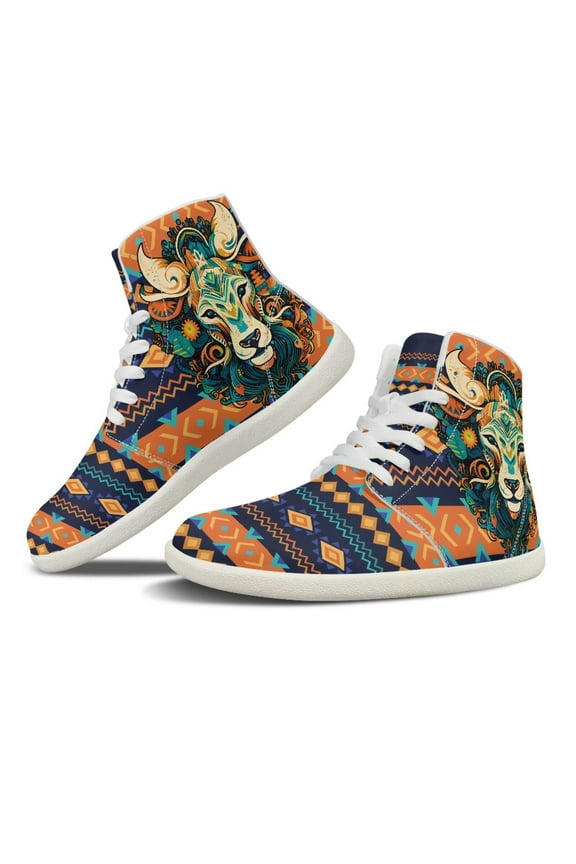 Womens High Top Leopard Print Sneakers PU Leather Running Shoes Non Slip Walking Athletic Tennis Shoes for Women Ankle Boots