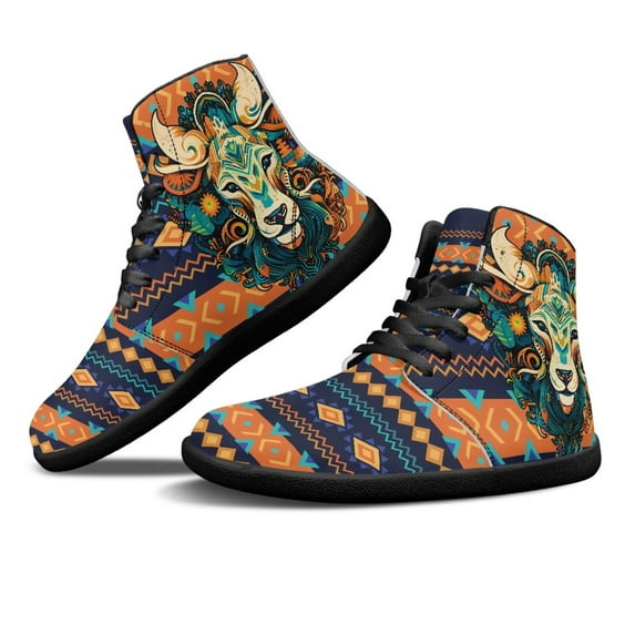 Womens High Top Leopard Print Sneakers PU Leather Running Shoes Non Slip Walking Athletic Tennis Shoes for Women Ankle Boots