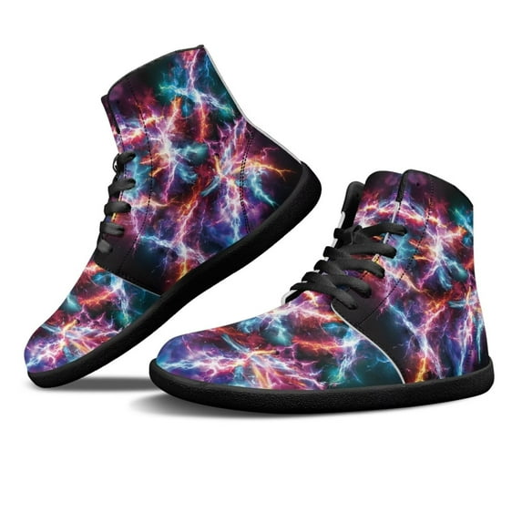 Womens High Top Leopard Print Sneakers PU Leather Running Shoes Non Slip Walking Athletic Tennis Shoes for Women Ankle Boots