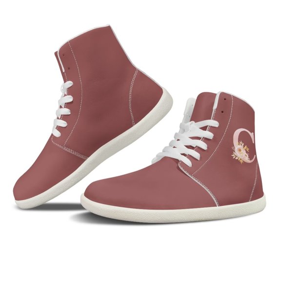 Womens High Top Sneakers PU Leather Running Shoes Non Slip Walking Athletic Tennis Shoes for Women Ankle Boots