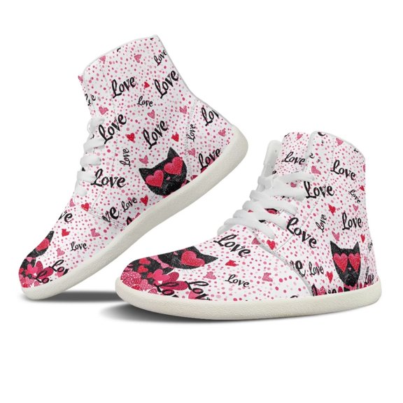 Womens High Top Sneakers PU Leather Running Shoes Non Slip Walking Athletic Tennis Shoes for Women Ankle Boots