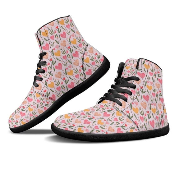 Womens High Top Sneakers PU Leather Running Shoes Non Slip Walking Athletic Tennis Shoes for Women Ankle Boots