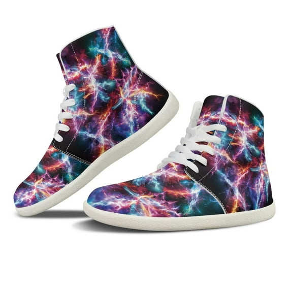 Womens High Top Sneakers PU Leather Running Shoes Non Slip Walking Athletic Tennis Shoes for Women Ankle Boots