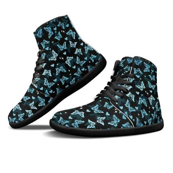 Womens High Top Sneakers PU Leather Running Shoes Non Slip Walking Athletic Tennis Shoes for Women Ankle Boots