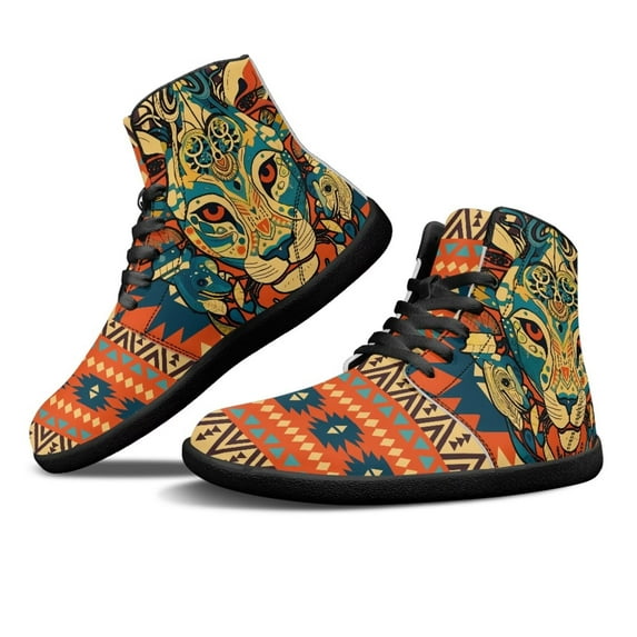 Womens High Top Sneakers PU Leather Running Shoes Non Slip Walking Athletic Tennis Shoes for Women Ankle Boots