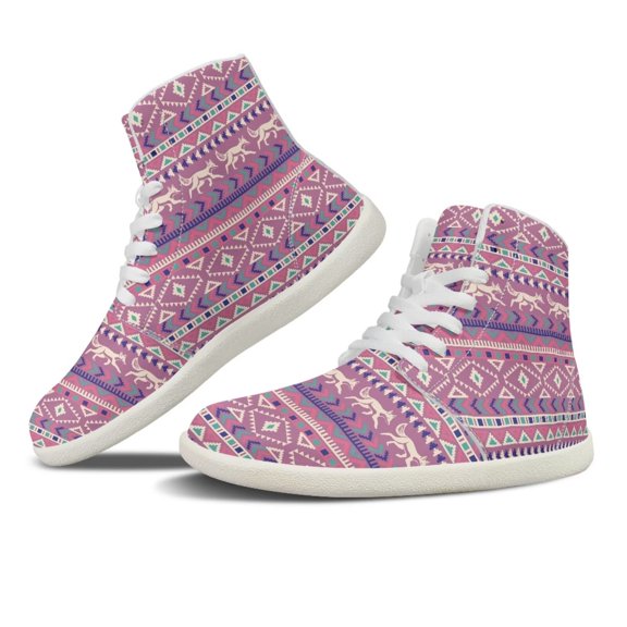 Womens High Top Sneakers PU Leather Running Shoes Non Slip Walking Athletic Tennis Shoes for Women Ankle Boots