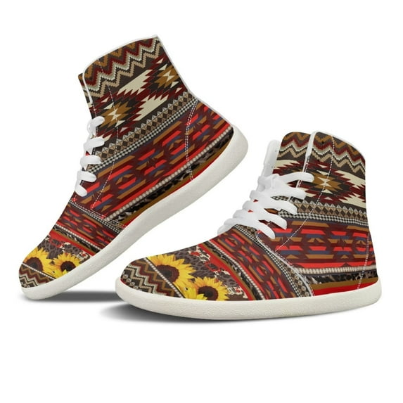 Womens High Top Sneakers PU Leather Running Shoes Non Slip Walking Athletic Tennis Shoes for Women Ankle Boots